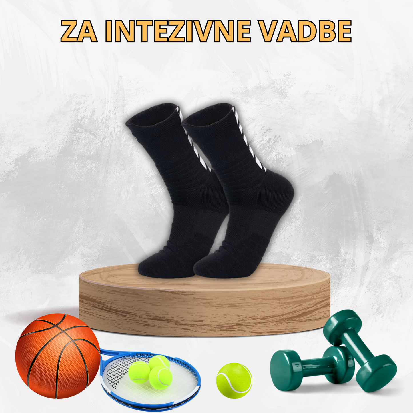 Športne nogavice PREMIUM ATHLETIC - Črne