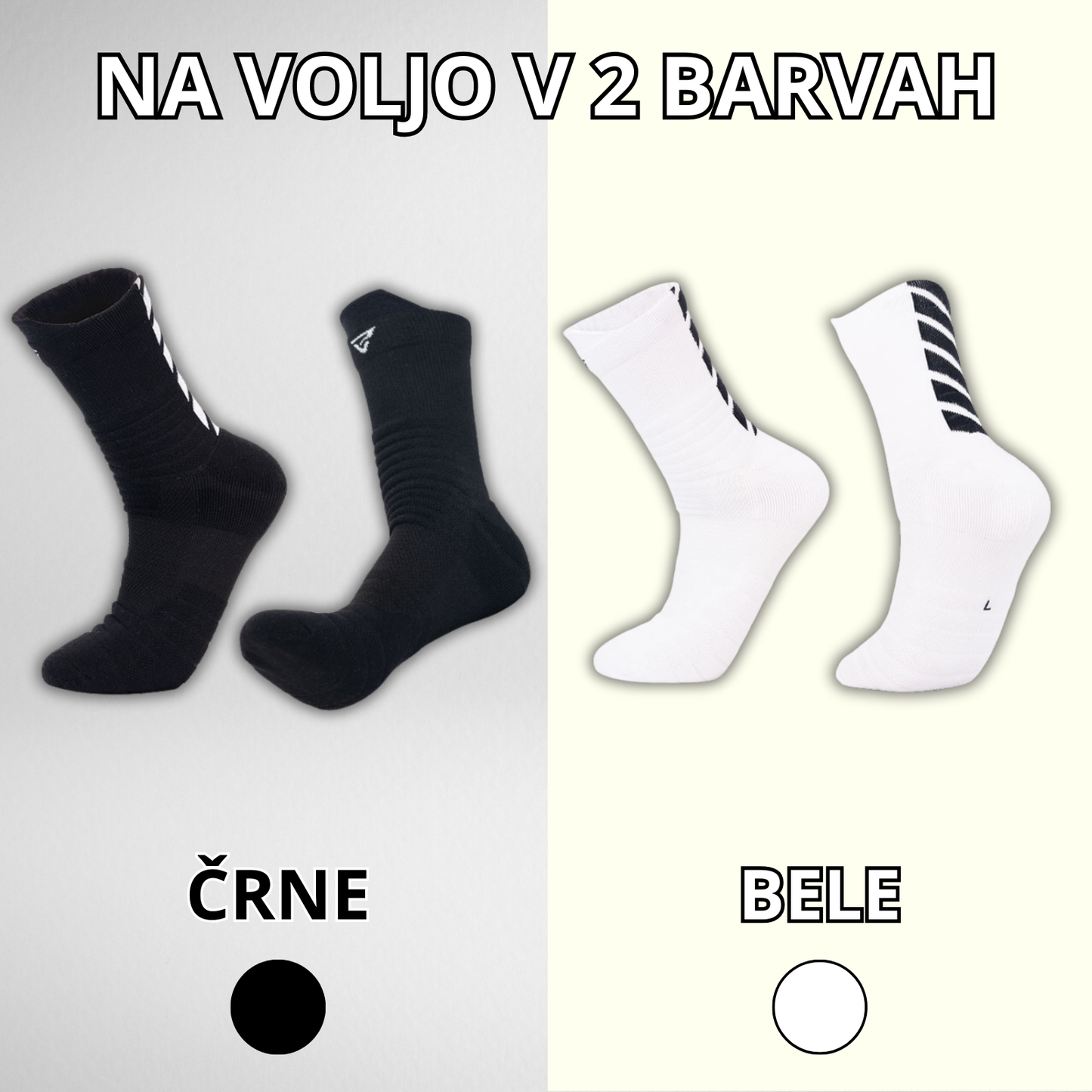 Športne nogavice PREMIUM ATHLETIC - Bele