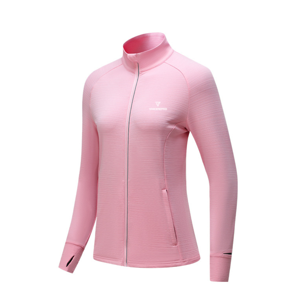 Ženski pulover z zadrgo Izy - Roza