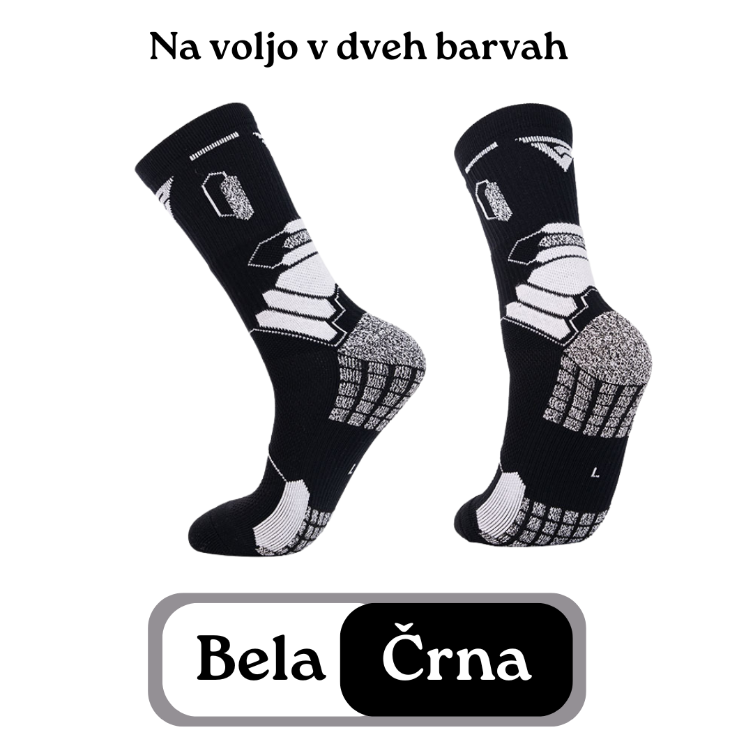 Protizdrsne nogavice PREMIUM GRIP - Črne