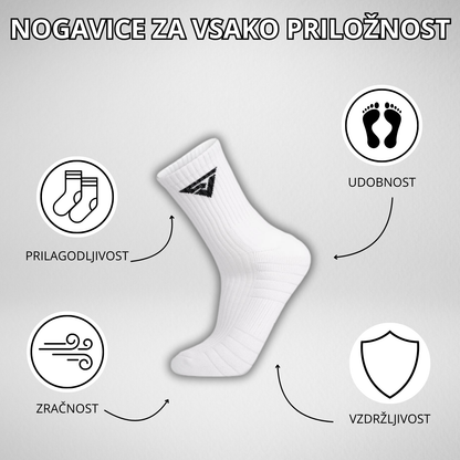 Nogavice ATHLETIC - Bele