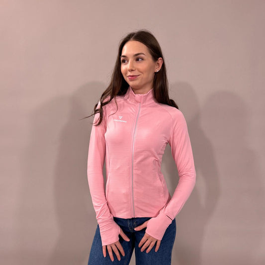 Ženski pulover z zadrgo Izy - Roza