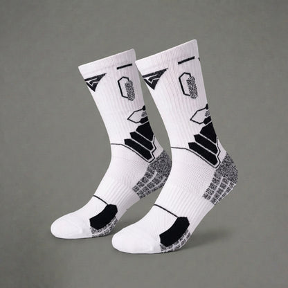 VincerePro protizdrsne nogavice PREMIUM GRIP bele za stabilnost in oprijem