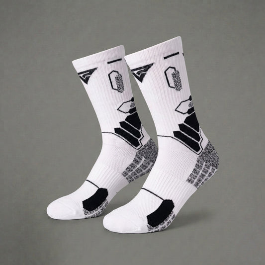 VincerePro protizdrsne nogavice PREMIUM GRIP bele za stabilnost in oprijem