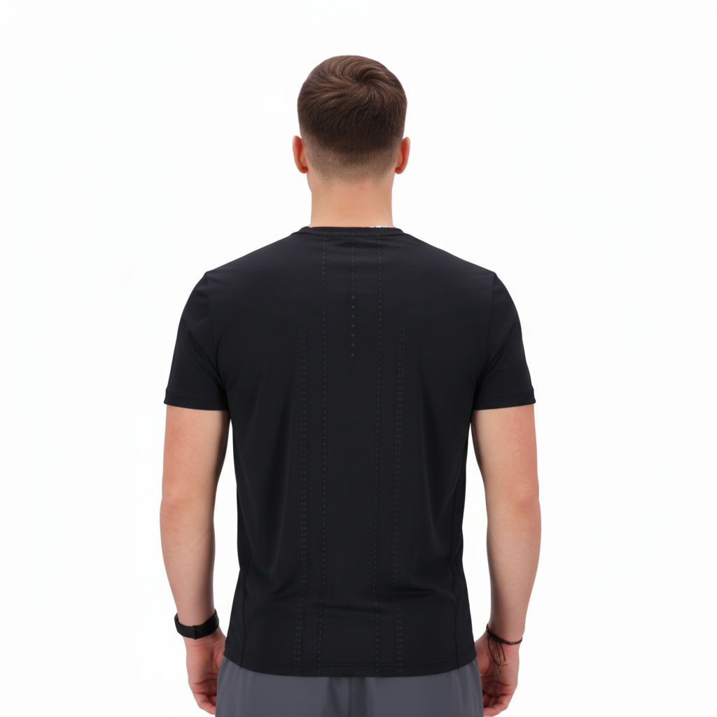 Tekaška kratka majica Črna