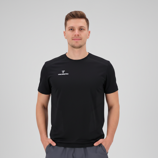 Tekaška kratka majica Črna